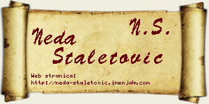 Neda Staletović vizit kartica